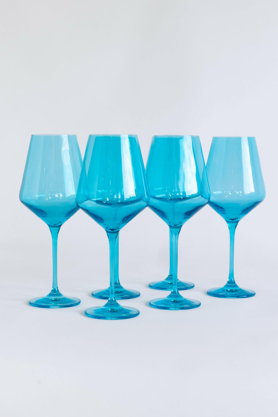 Colored Wine Stemware - Set of 6 {Ocean Blue}.
