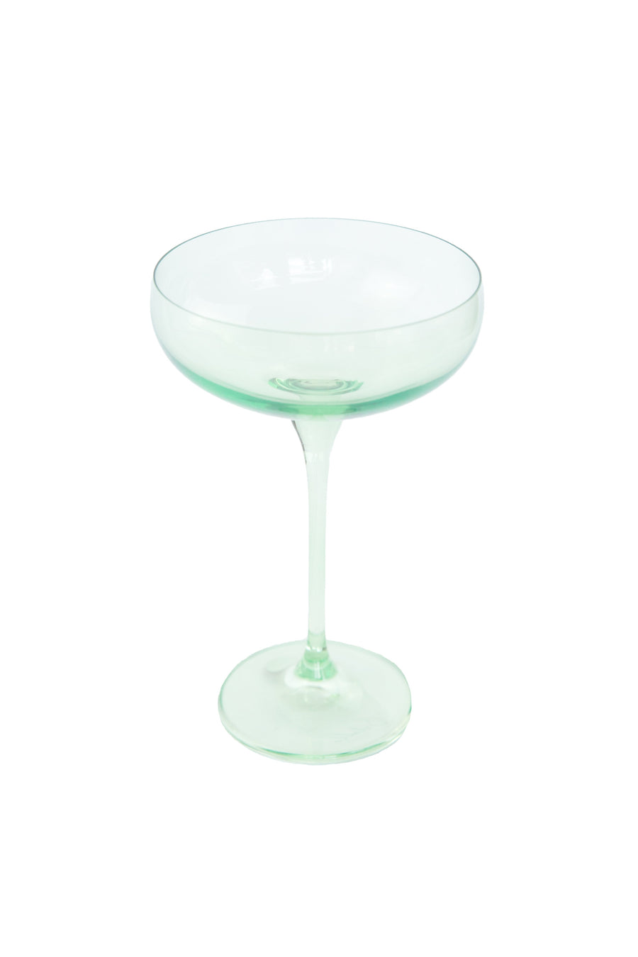 Colored Champagne Coupe Stemware - Set of 6 {Mint Green}.