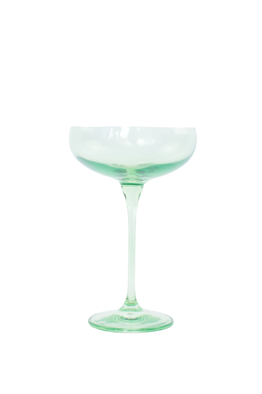 Colored Champagne Coupe Stemware - Set of 6 {Mint Green}.