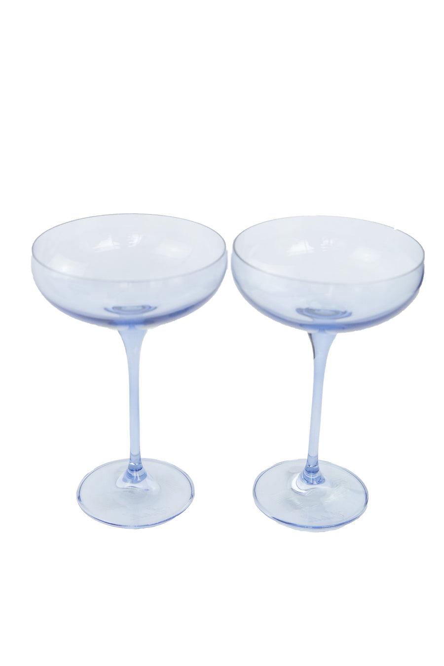 Colored Champagne Coupe Stemware - Set of 2 {Cobalt Blue}.