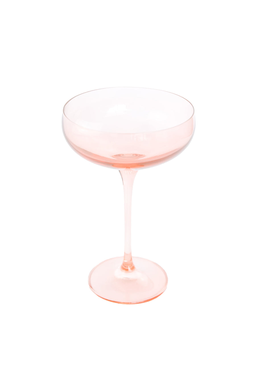 Colored Champagne Coupe Stemware - Set of 6 {Blush Pink}.