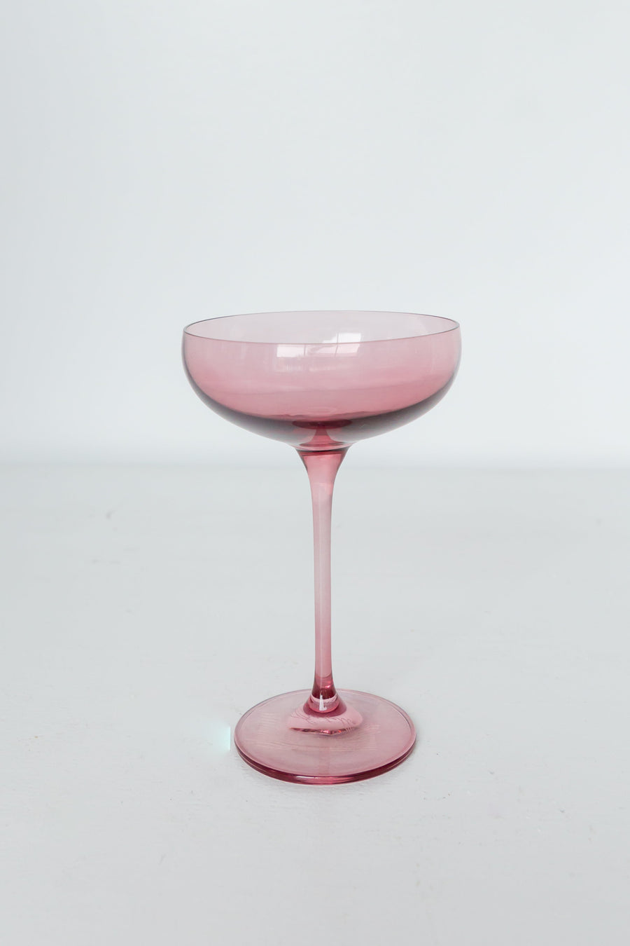 Colored Champagne Coupe Stemware - Set of 6 {Rose}.