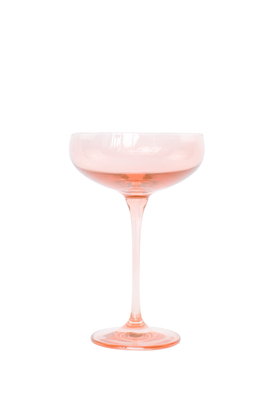 Colored Champagne Coupe Stemware - Set of 6 {Blush Pink}.