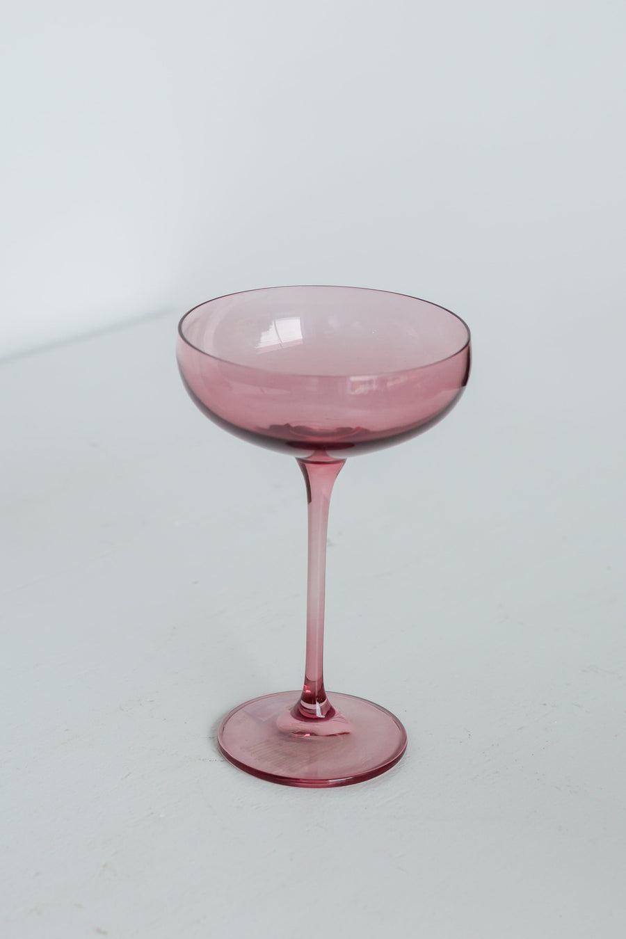 Colored Champagne Coupe Stemware - Set of 6 {Rose}.