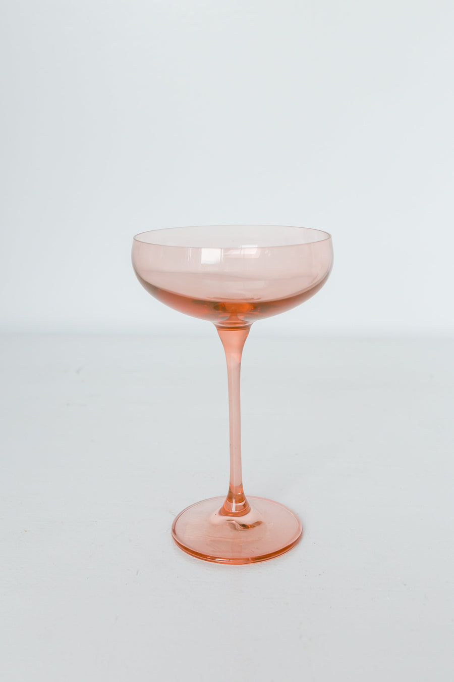 Colored Champagne Coupe Stemware - Set of 6 {Blush Pink}.