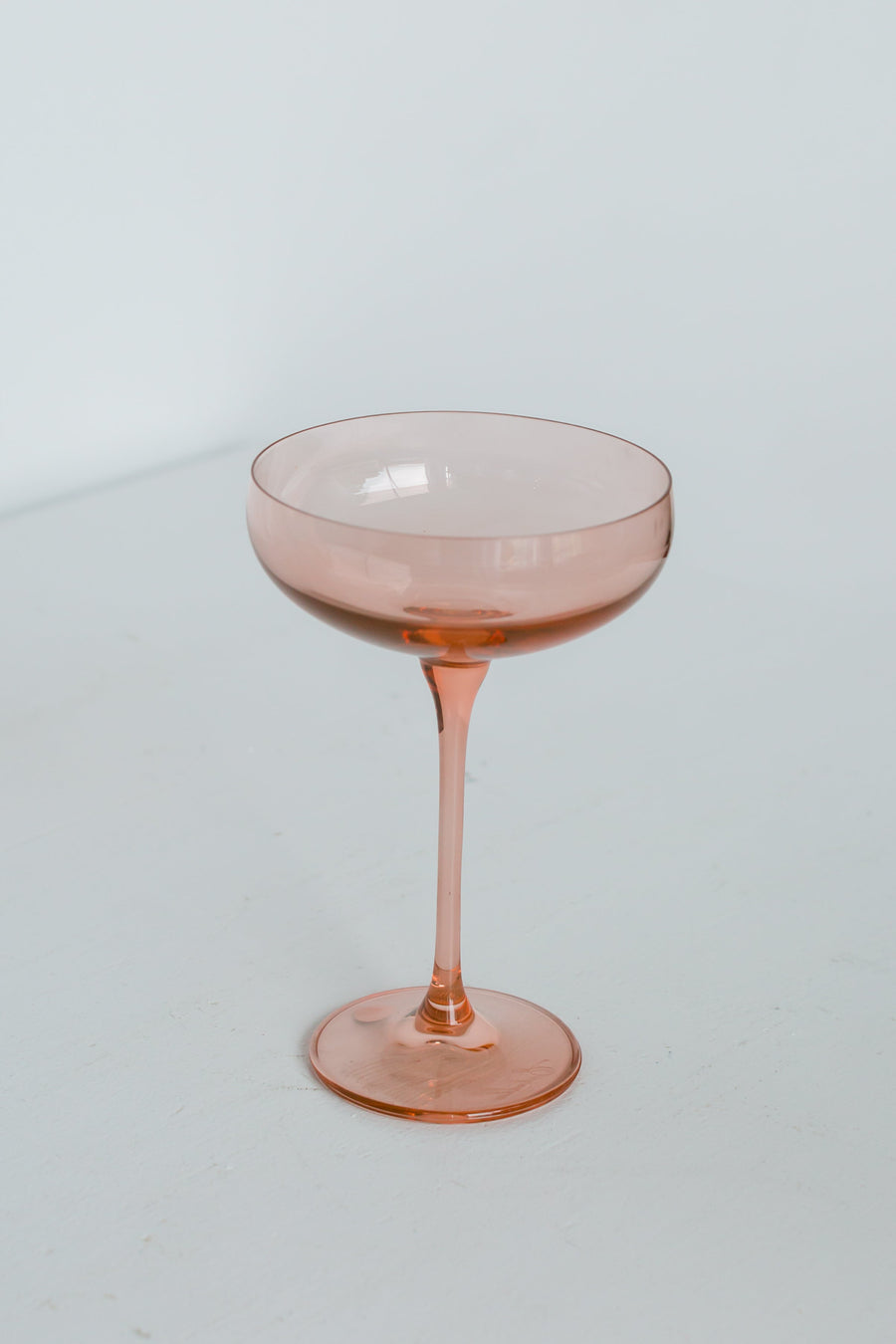 Colored Champagne Coupe Stemware - Set of 6 {Blush Pink}.