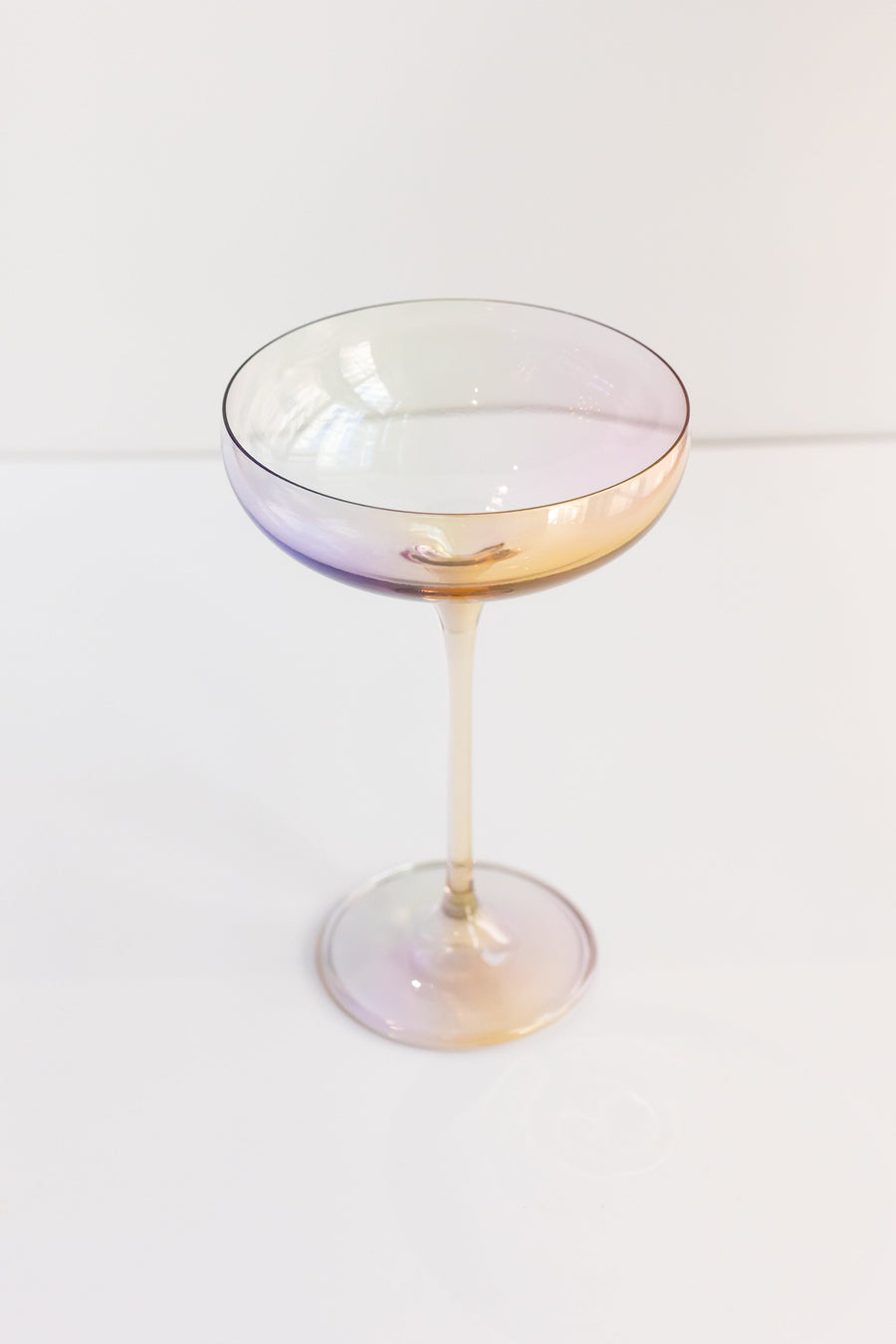 Colored Champagne Coupe Stemware - Set of 6 {Iridescent}.
