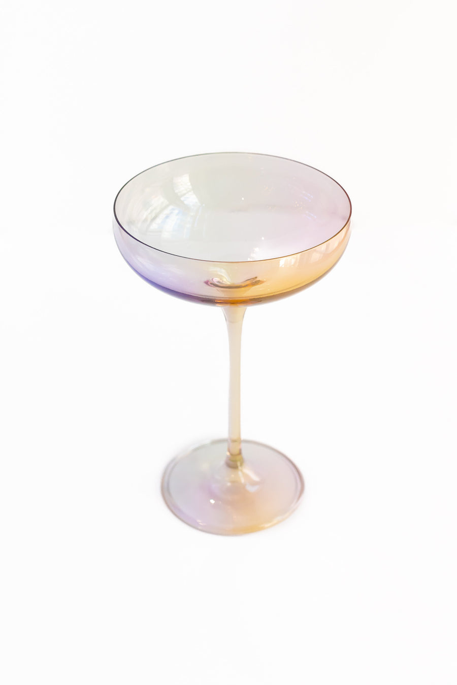 Colored Champagne Coupe Stemware - Set of 2 {Iridescent}.