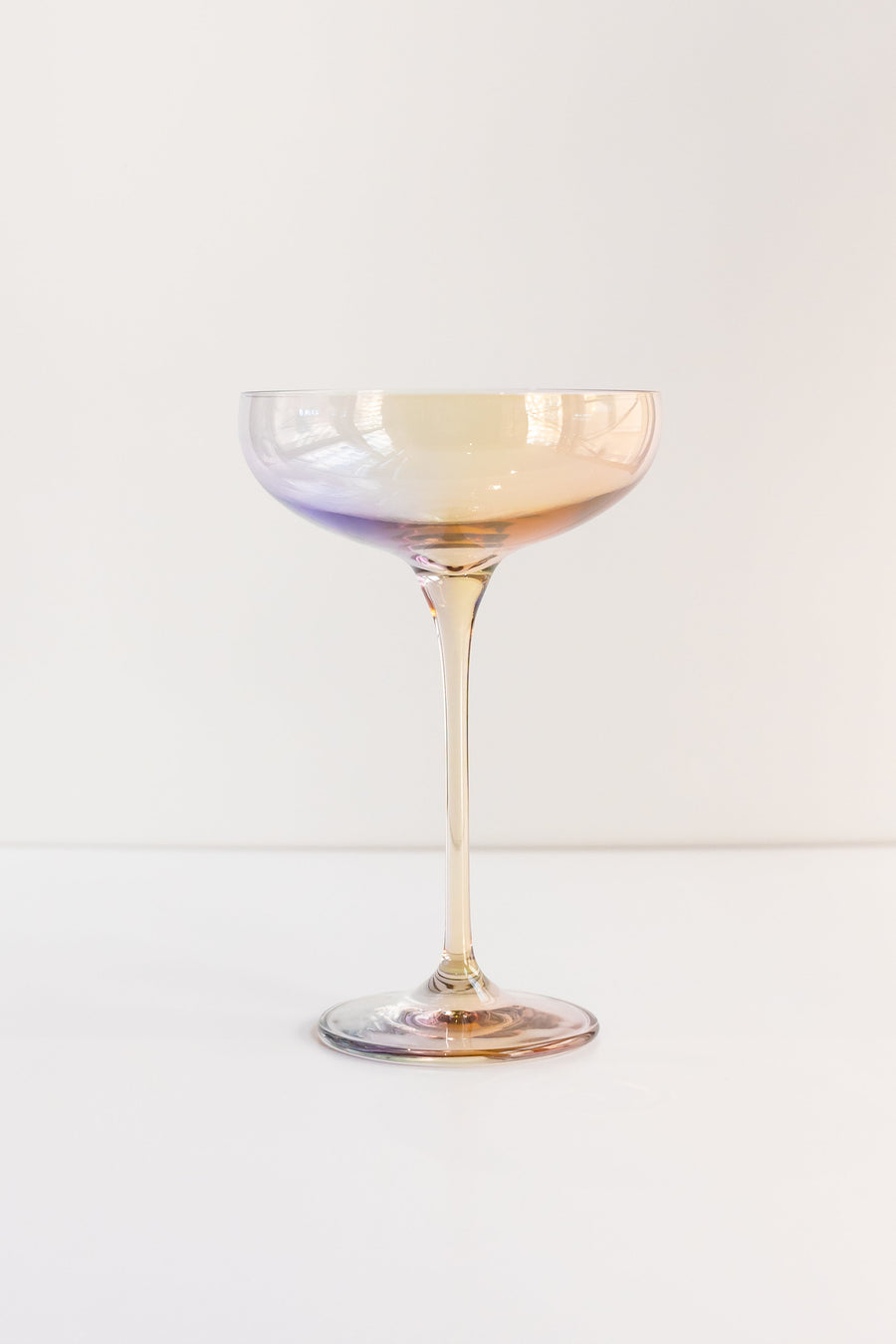 Colored Champagne Coupe Stemware - Set of 6 {Iridescent}.