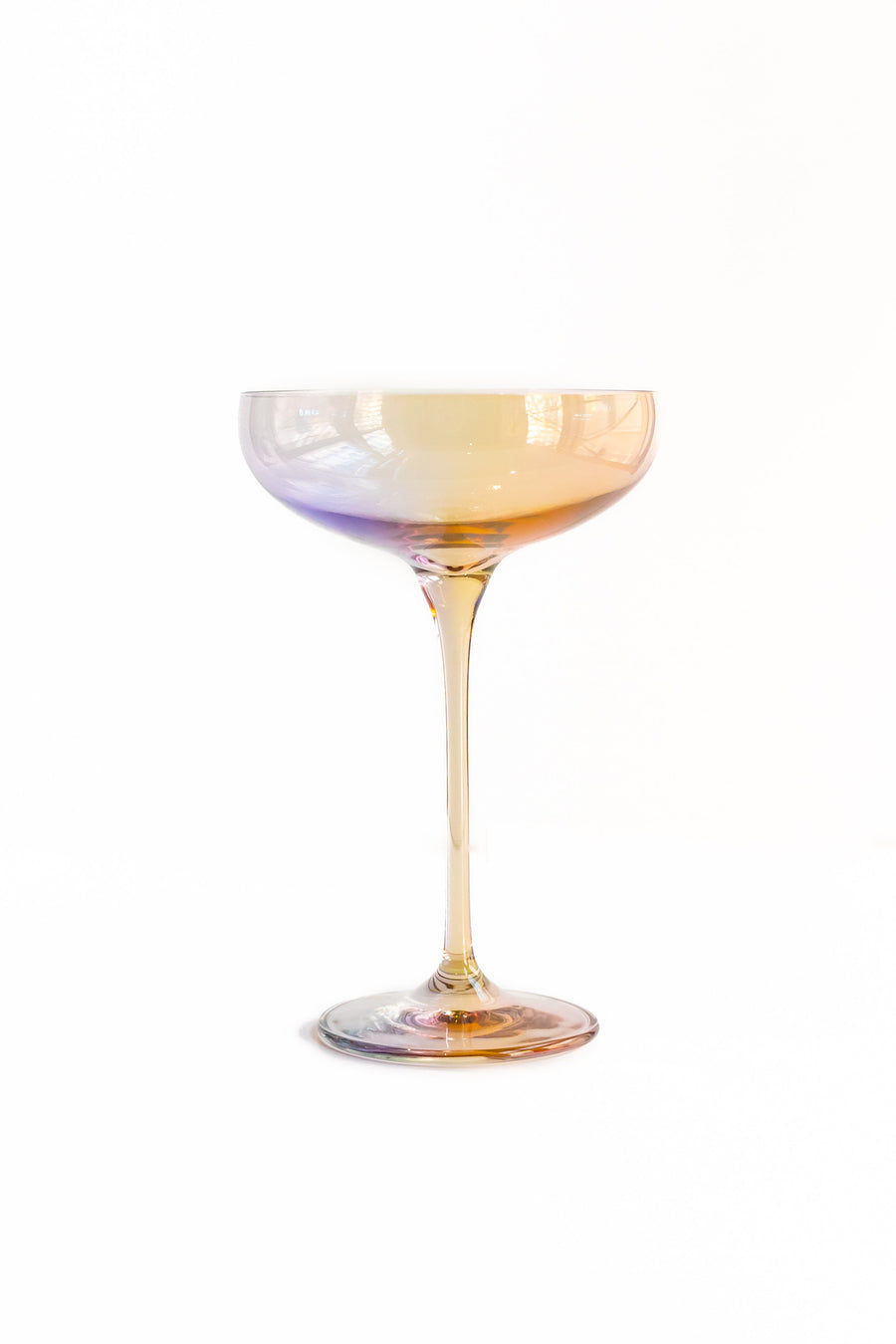 Colored Champagne Coupe Stemware - Set of 6 {Iridescent}.