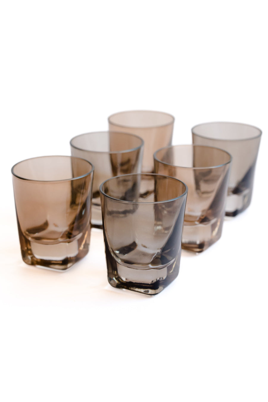 Colored Shot Glasses - Set of 6 {Smoke Mixed Set}.