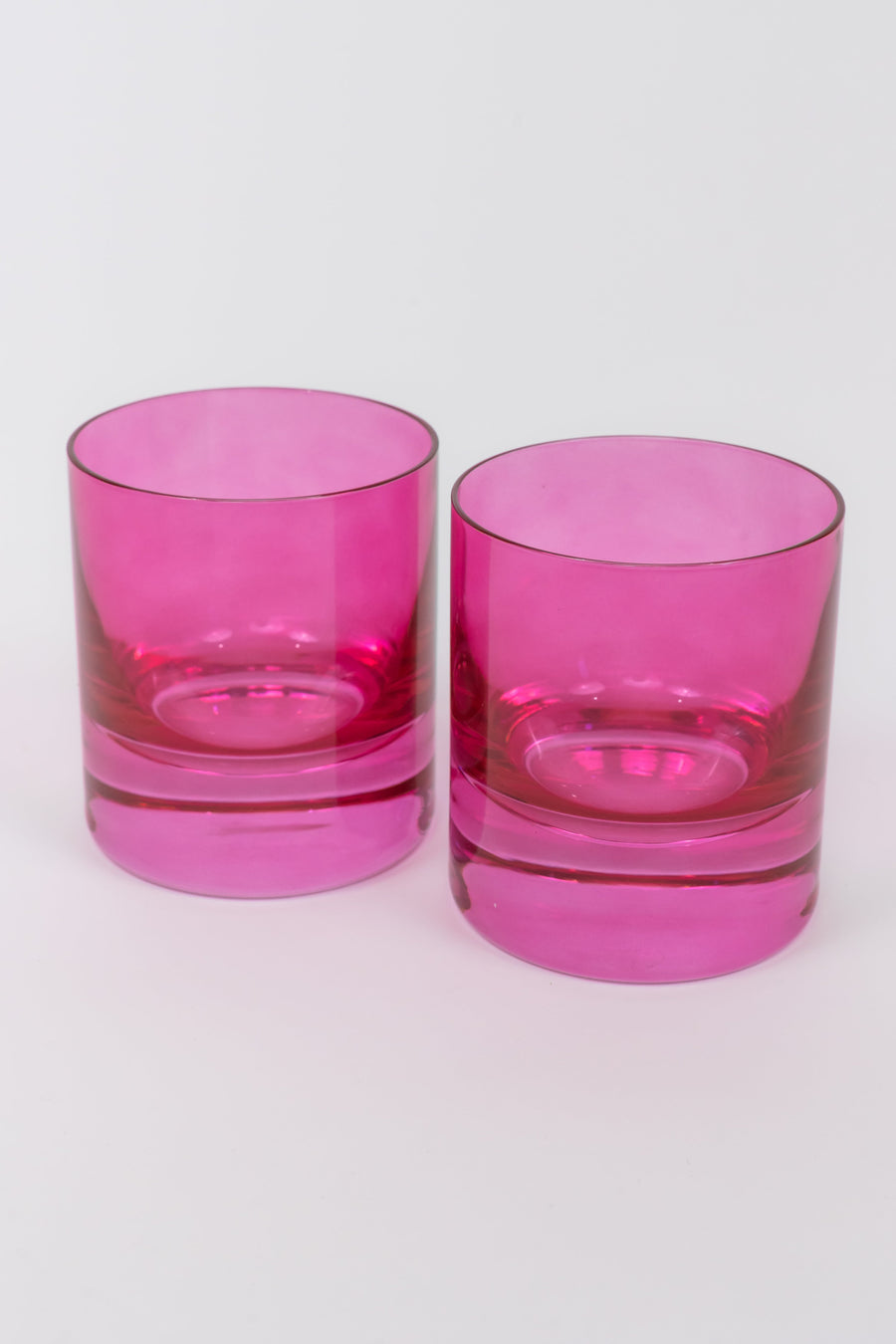 Colored Rocks Glass - Set of 2 {Fuchsia}.