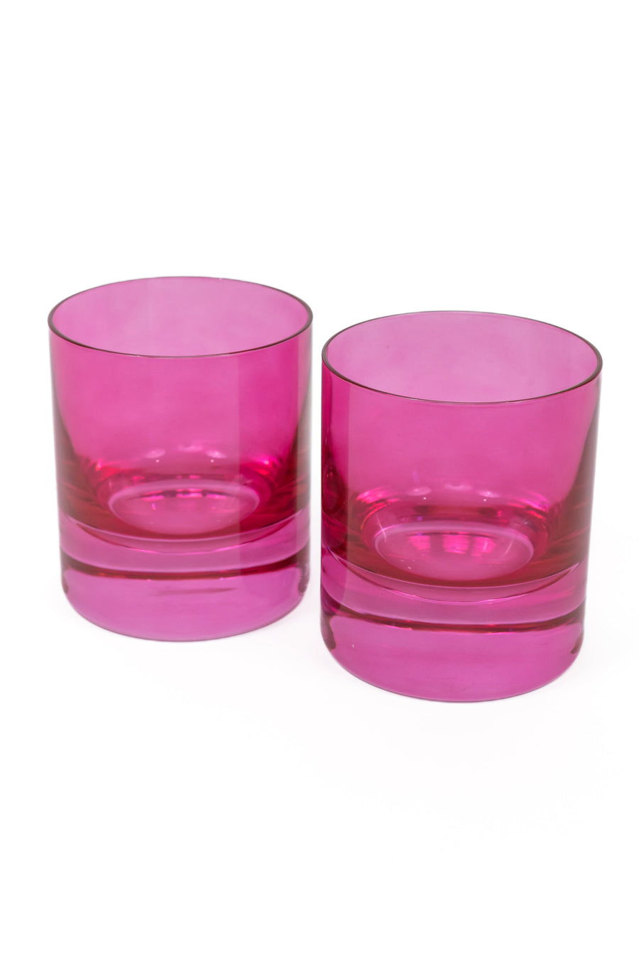 Colored Rocks Glass - Set of 2 {Fuchsia}.