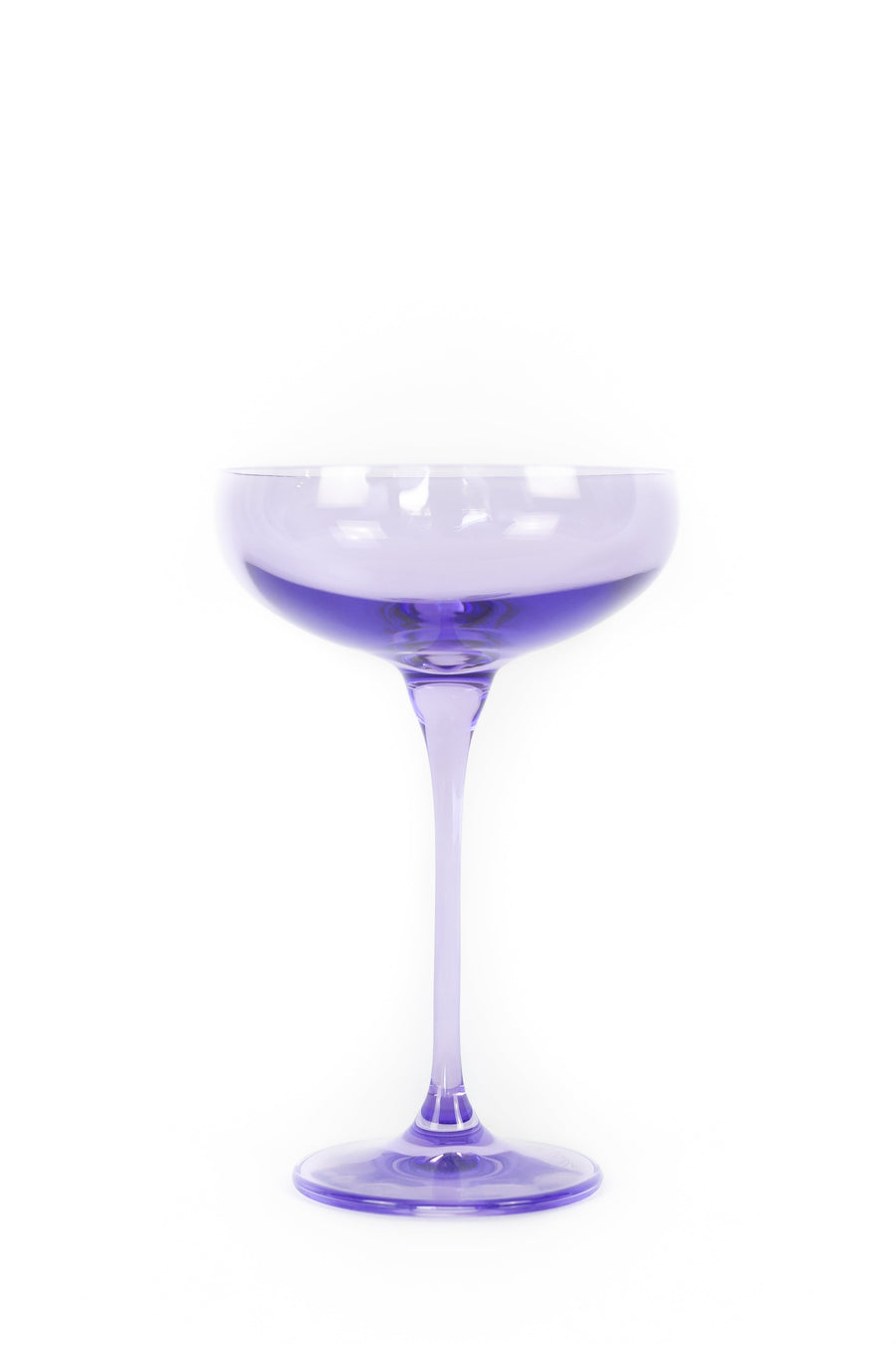 Colored Champagne Coupe Stemware - Set of 2 {Lavender}.