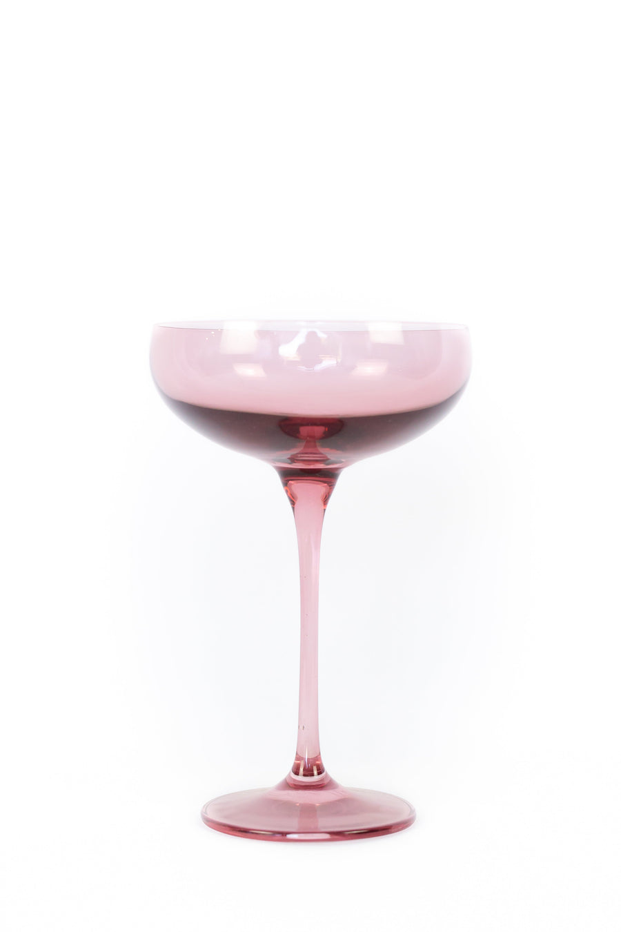 Colored Champagne Coupe Stemware - Set of 6 {Rose}.
