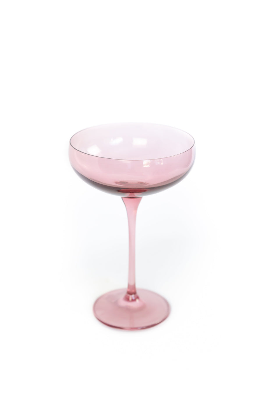Colored Champagne Coupe Stemware - Set of 2 {Rose}.