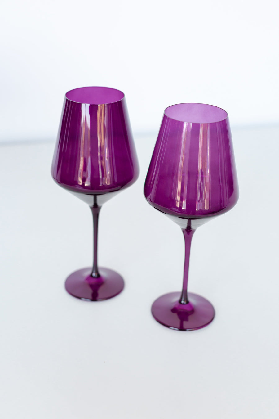 Colored Wine Stemware - Set of 2 {Amethyst}.