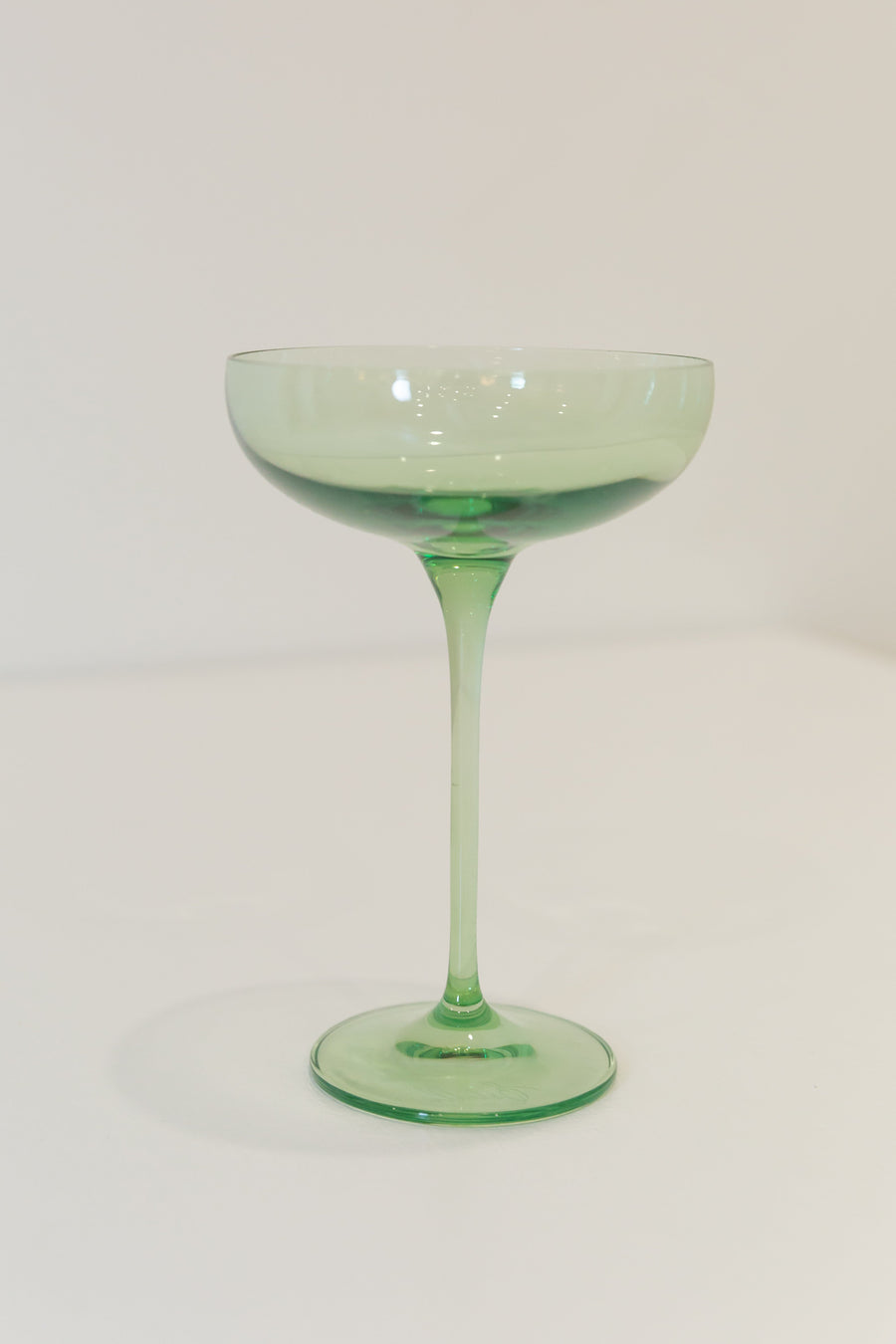 Colored Champagne Coupe Stemware - Set of 6 {Mint Green}.
