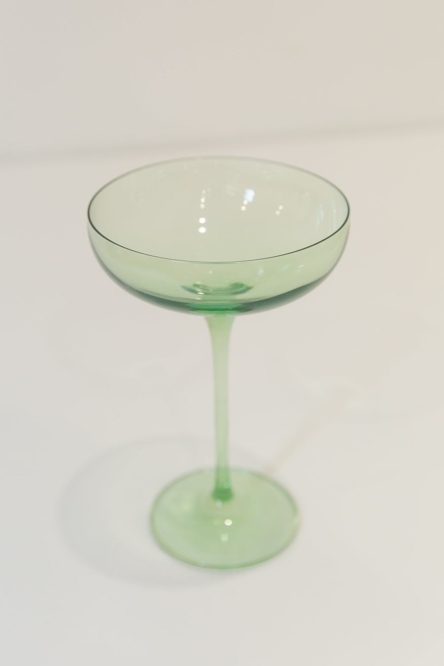 Colored Champagne Coupe Stemware - Set of 6 {Mint Green}.