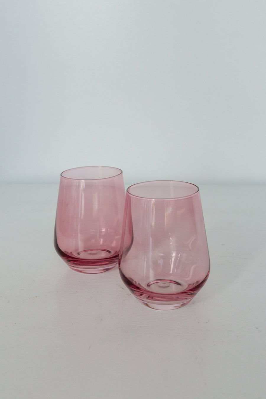 Colored Wine Stemless - Set of 2 {Rose}.