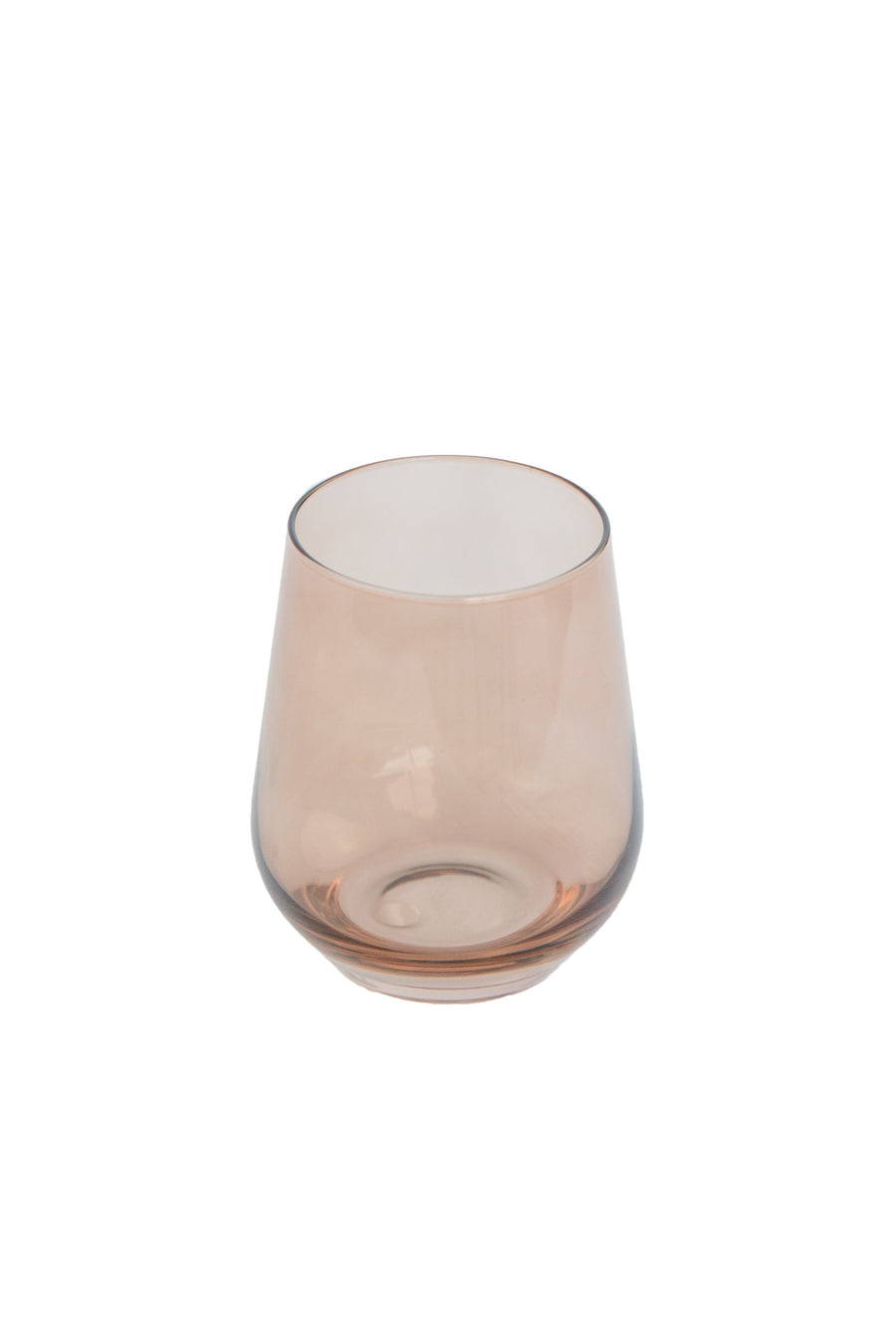 Colored Wine Stemless - Set of 6 {Mocha Mousse (Our Amber Smoke)}.