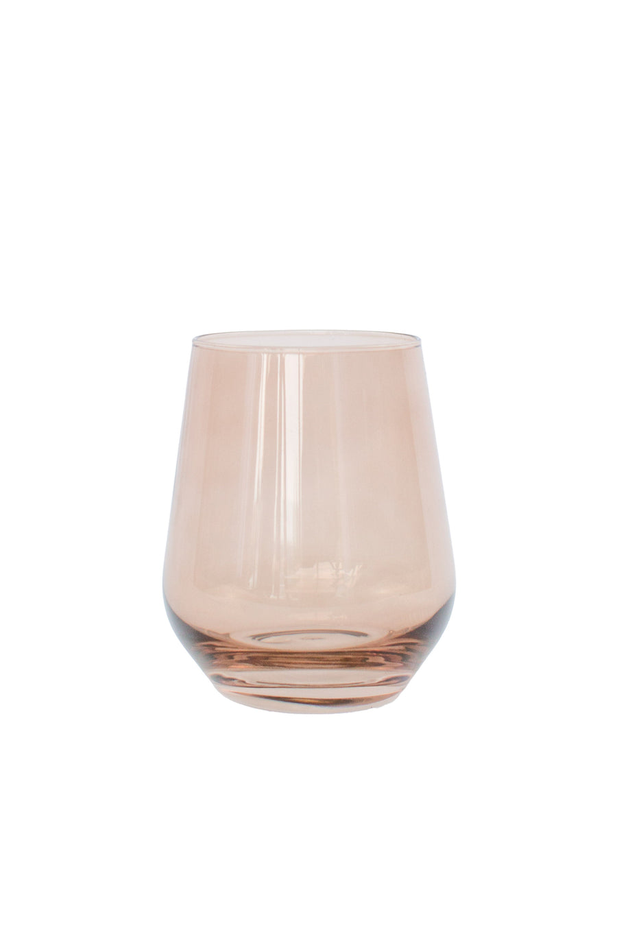 Colored Wine Stemless - Set of 6 {Mocha Mousse (Our Amber Smoke)}.