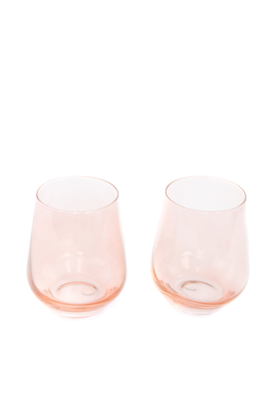 Colored Wine Stemless - Set of 2 {Blush Pink}.