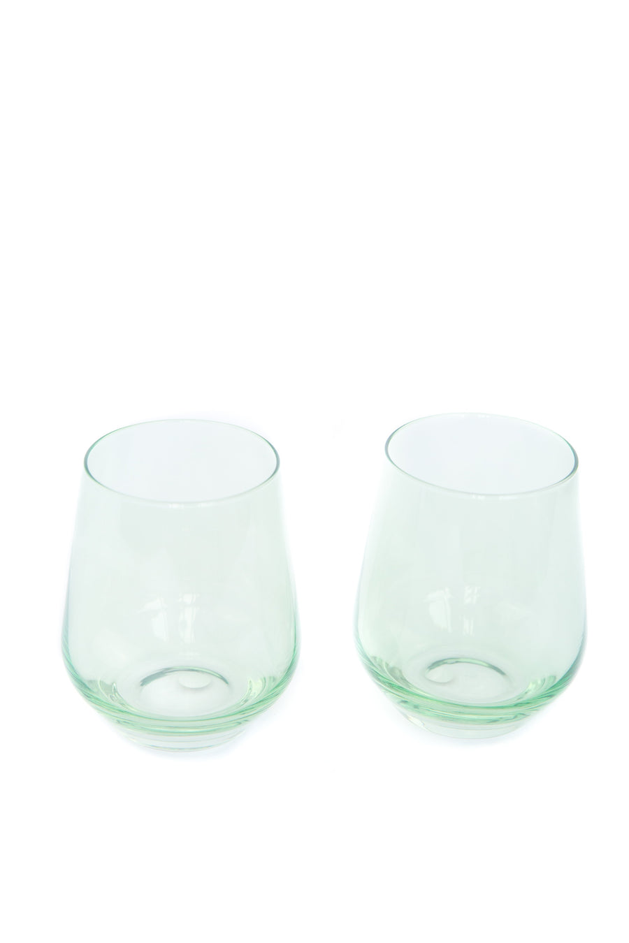 Colored Wine Stemless - Set of 6 {Mint Green}.