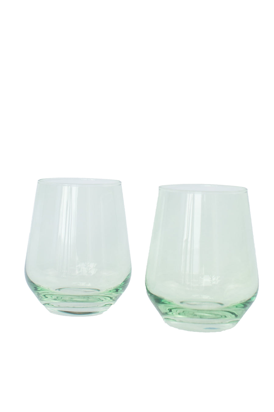 Colored Wine Stemless - Set of 6 {Mint Green}.
