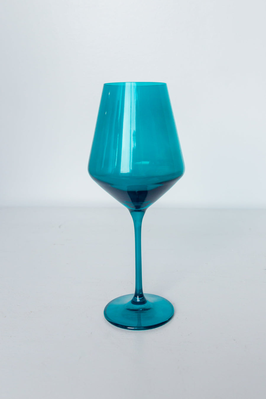 Colored Wine Stemware - Set of 2 {Teal}.