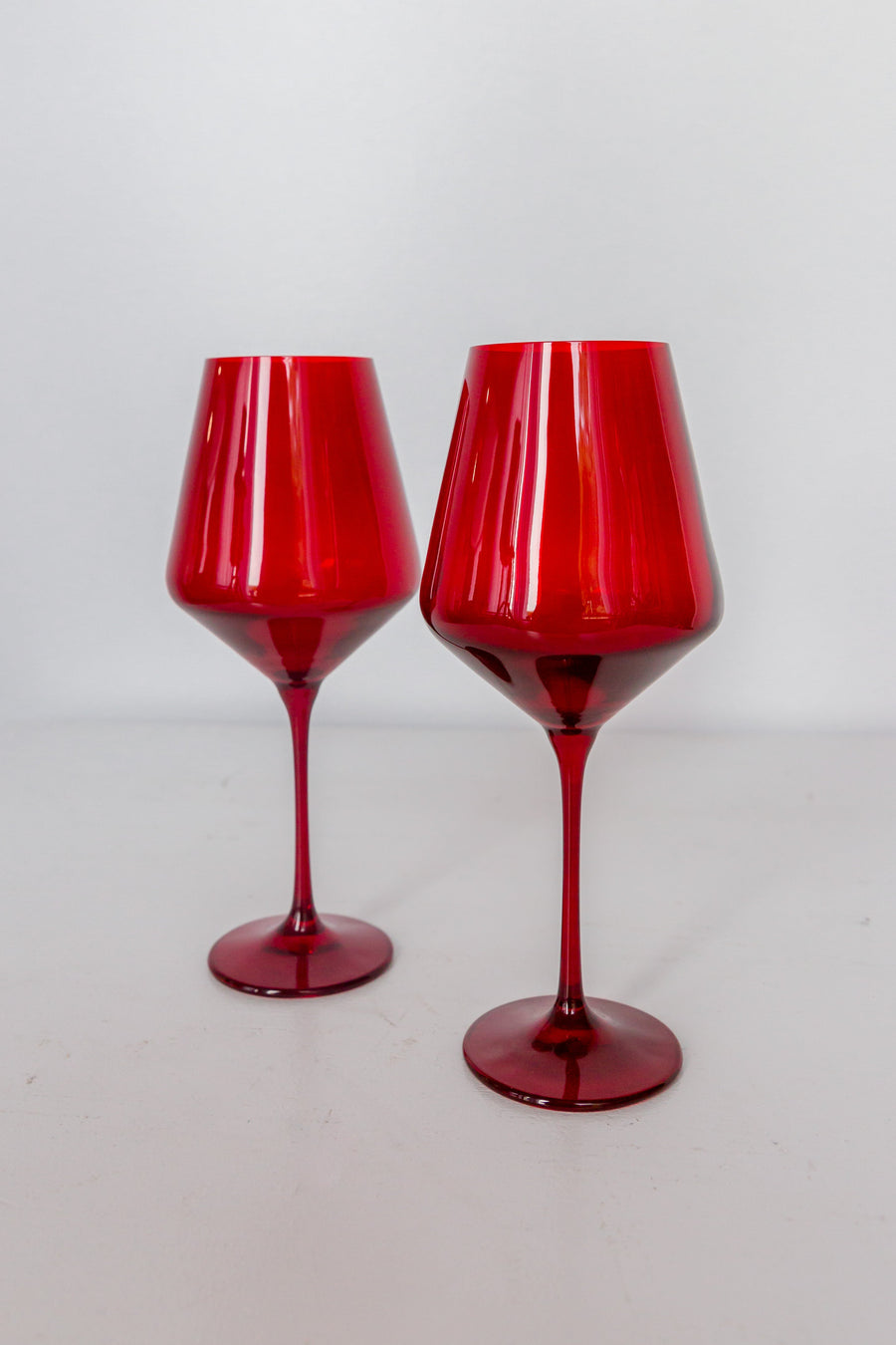 Colored Wine Stemware - Set of 2 {Red}.