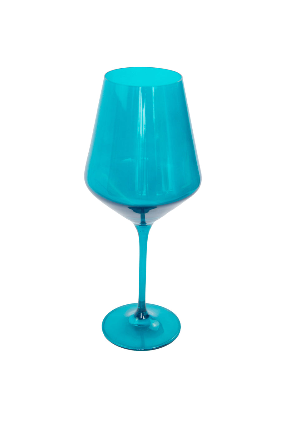 Colored Wine Stemware - Set of 2 {Teal}.