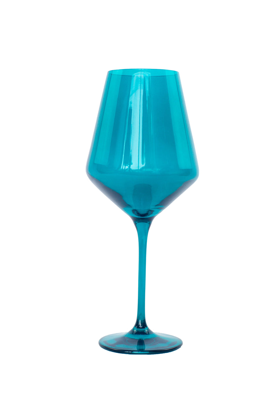 Colored Wine Stemware - Set of 2 {Teal}.