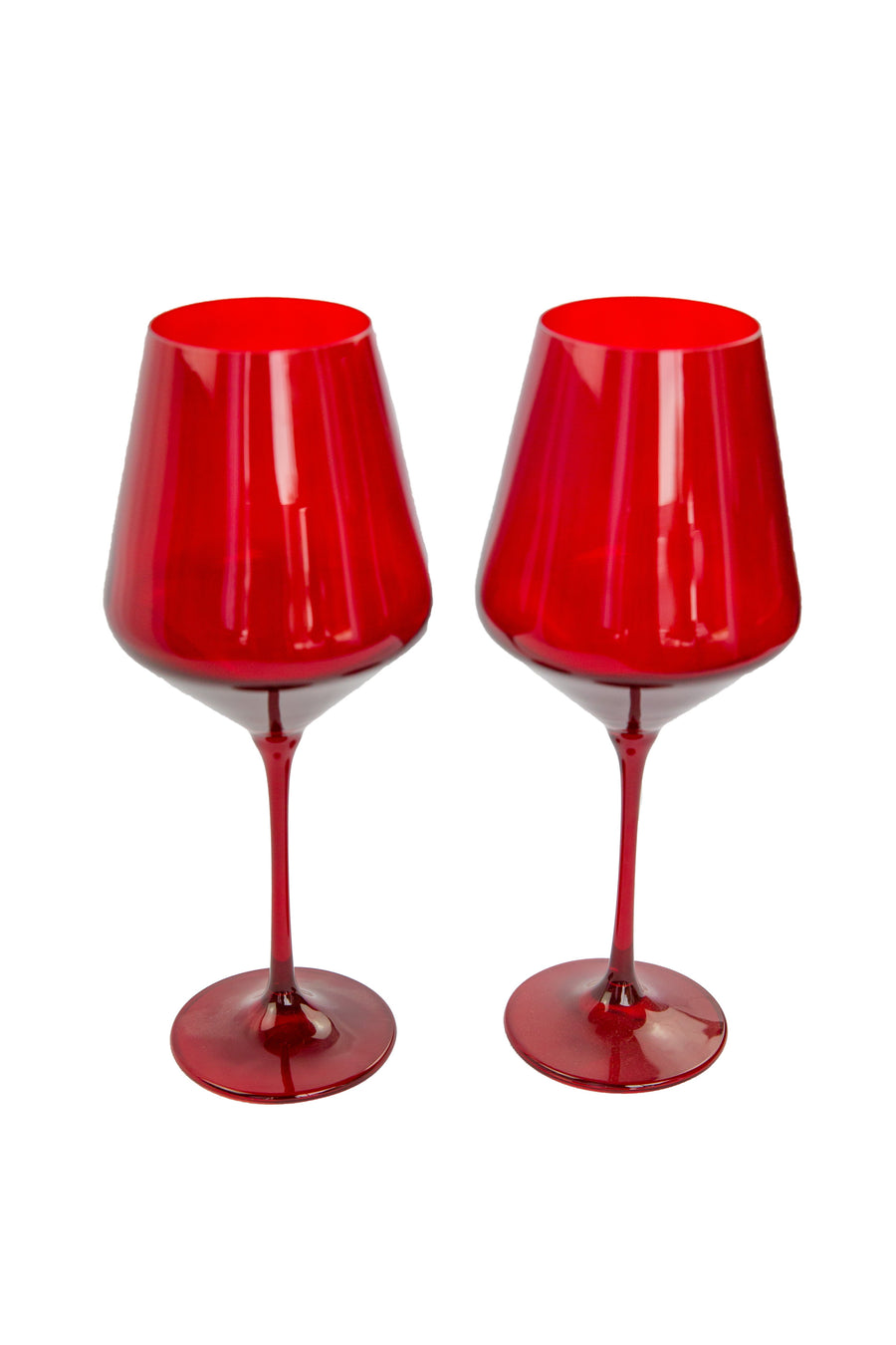 Colored Wine Stemware - Set of 2 {Red}.