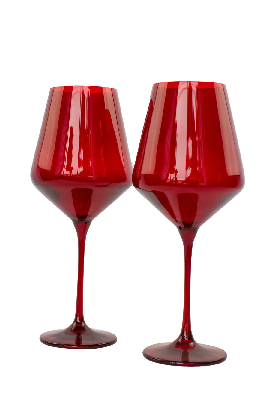 Colored Wine Stemware - Set of 2 {Red}.
